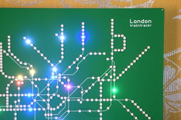A real-time circuit LED map of the London Underground A real-time circuit LED map of the London Underground