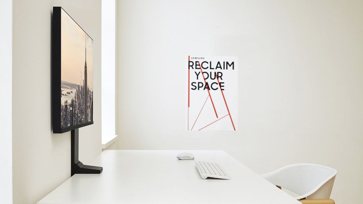 Samsung Space monitor sticks your screen right on the edge of the desk