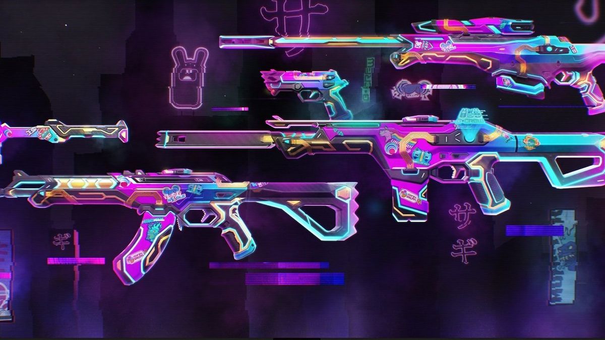 Get your neon vaporwave on with Valorant's new Glitchpop skins