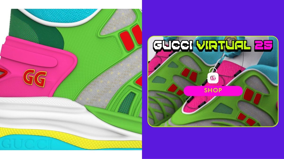 Gucci's $14 Virtual 25 shoes are real-life DLC, only wearable in AR