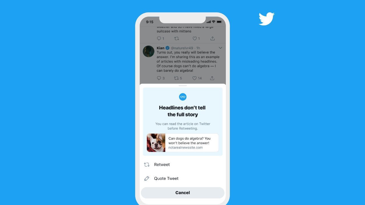 Asking people to read the bloody article is working, says Twitter
