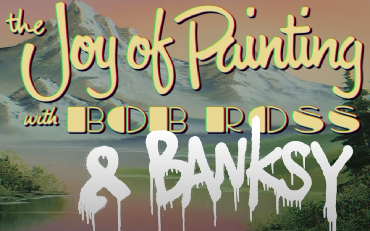 Banksy adds Bob Ross to beautiful Oscar Wilde tribute