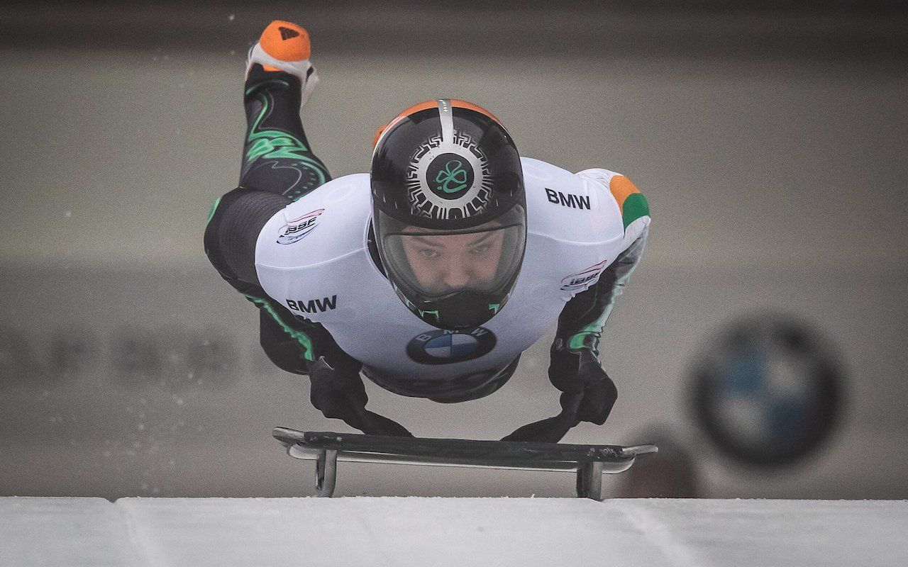 145km/h VR: Brendan Doyle's skeleton racing edge