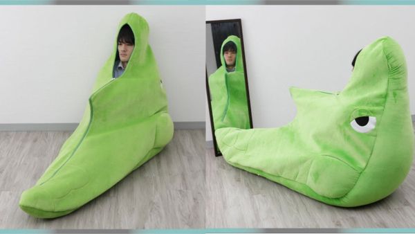 Find some chill with this human-sized Metapod sack pod cocoon thing