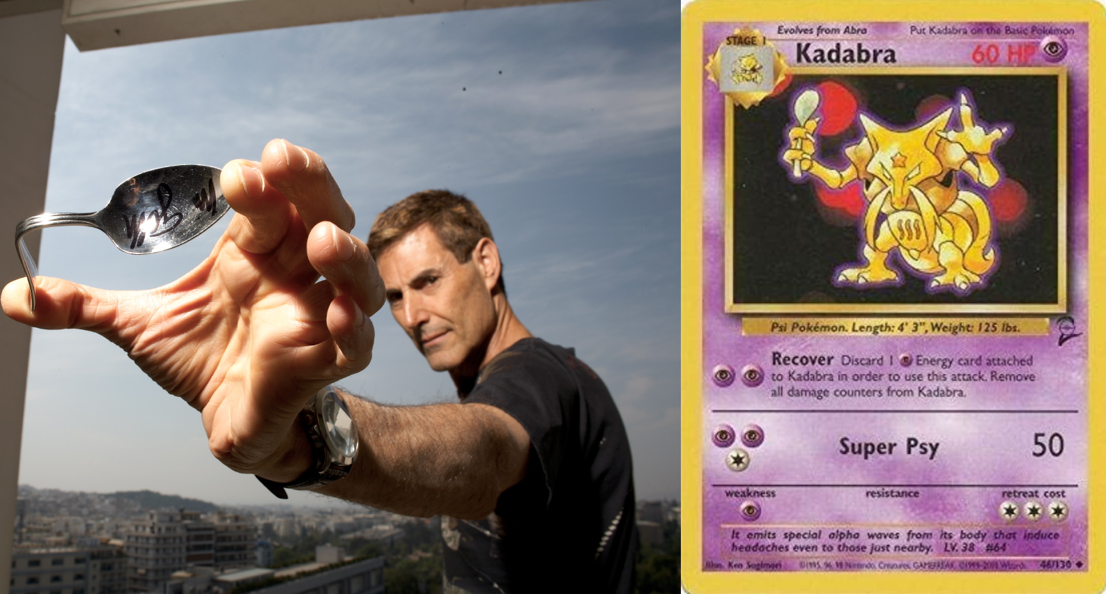 Uri Geller lets Kadabra end its 20 year disappearance from Pokemon cards