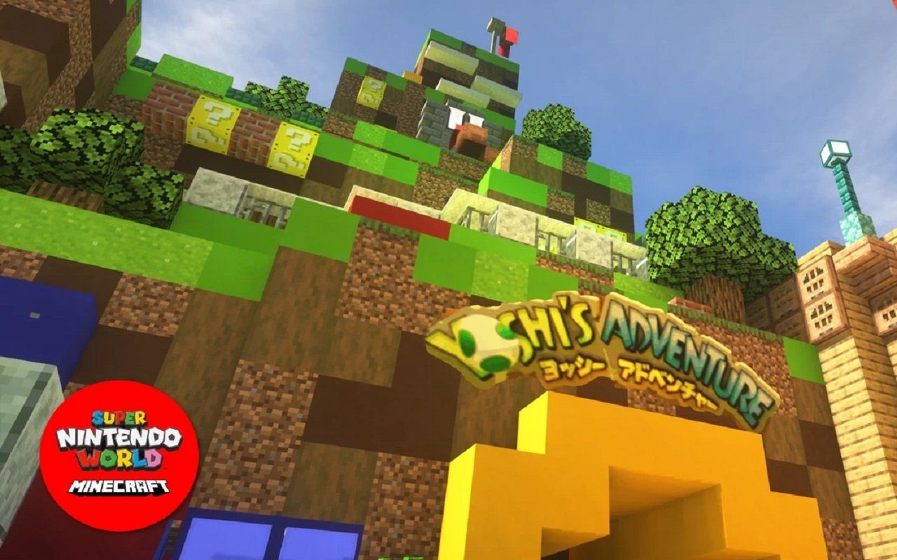 Visit Super Nintendo World today in Minecraft