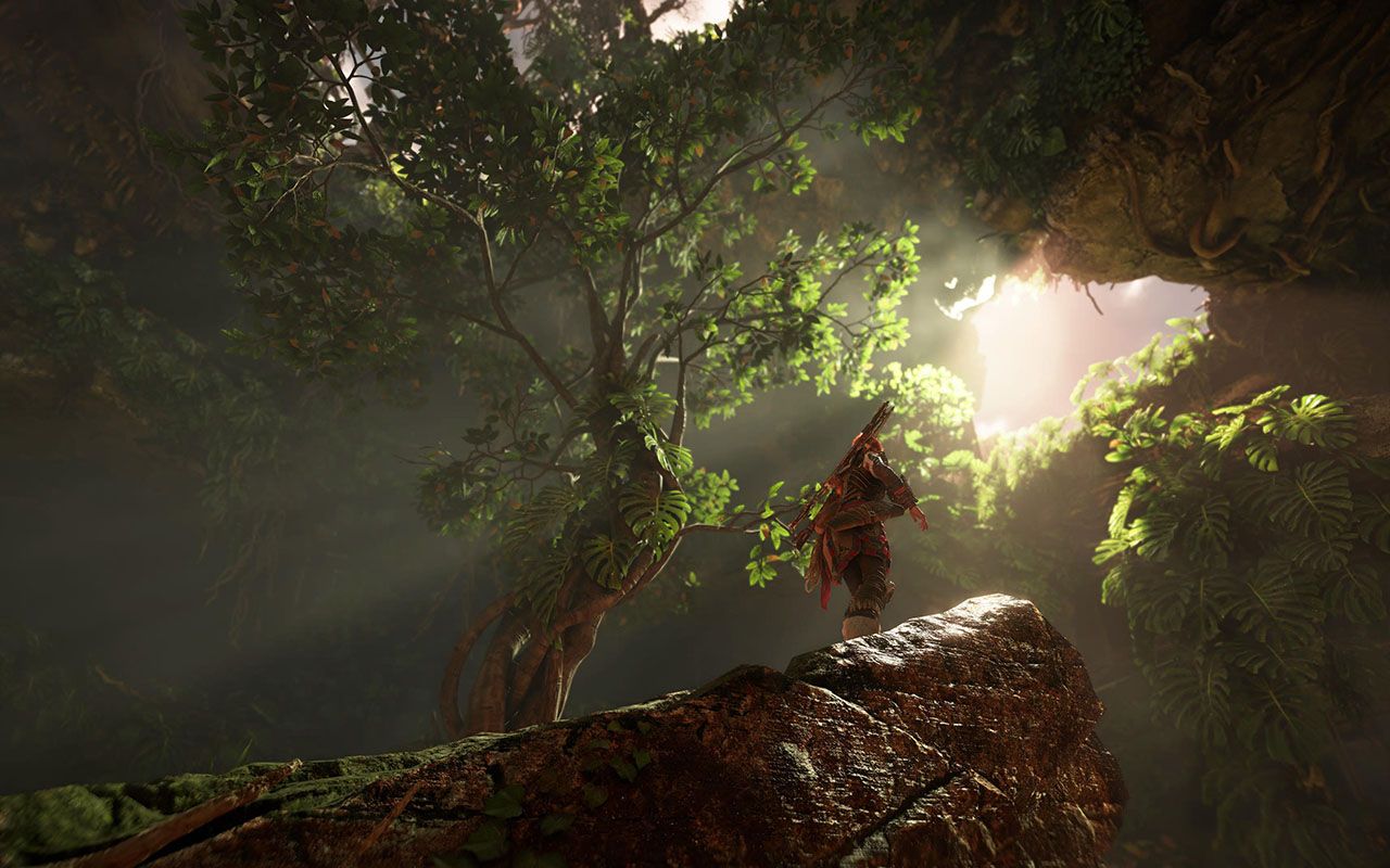 Horizon Forbidden West Aloy exploring among trees